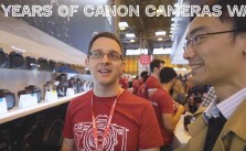 30 years of Canon cameras wall Lok
