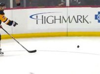 Camera Lens on Ice Hockey