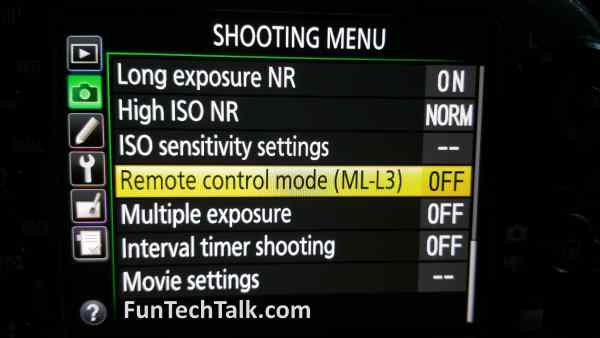 Nikon ML-L3 Remote Help Info 1