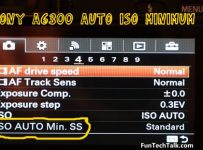 Sony a6300 ISO auto minimum setting