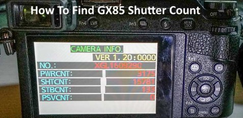 find gx85 shutter count