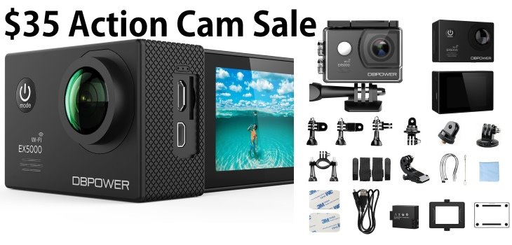 DBPOWER EX5000 1080p Action Camera Sale Deal