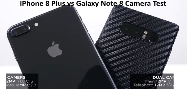 Galaxy Note 8 vs iPhone 8 Plus Camera Test video