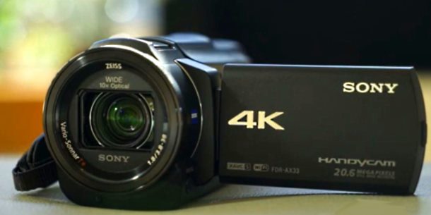 Sony AX33 camcorder