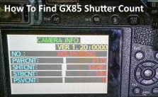 find gx85 shutter count