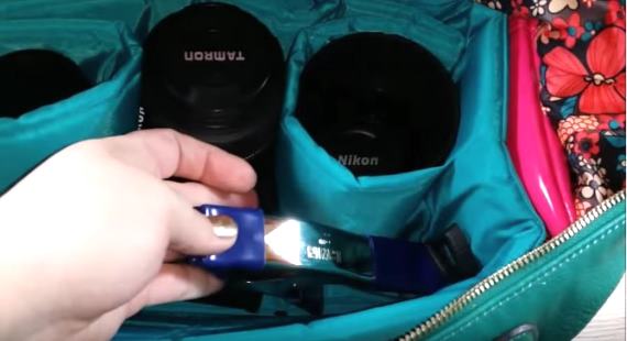 how to use purse as camera bag